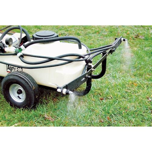 Towed Sprayers Agri Fab Towed Sprayers. Perfect for gardeners who want beautifully prepared lawns. Choose from the 15 Gallon Agri Fab 45-0292 or the bigger 25 Gallon 45-0293 towed sprayer. Compatible with all lawn tractors as well as tow bar fitted ride on mowers. Get 1 Years Manufacturers Warranty
